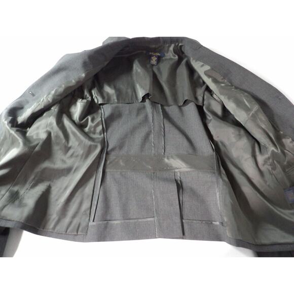 Brooks Brothers Milano Fit Womens 14 Blazer Coat Gray Wool Business Office - Picture 8 of 13